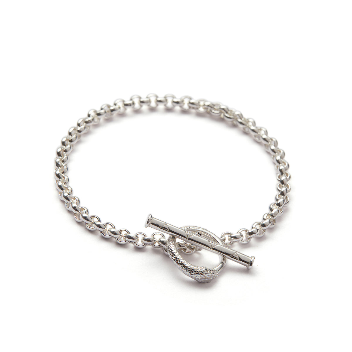 Ouroboros Chain Bracelet Silver