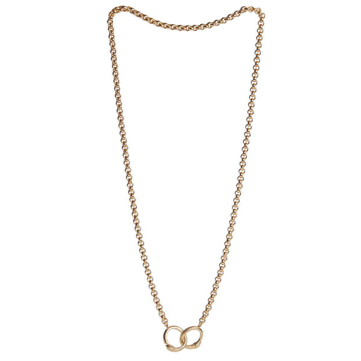 Ouroboros Chain Necklace Solid Gold