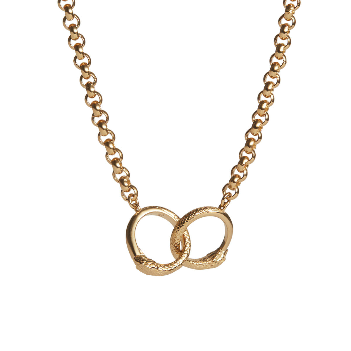 Ouroboros Chain Necklace Solid Gold