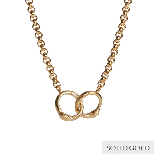 Ouroboros Chain Necklace Solid Gold Rachel Entwistle