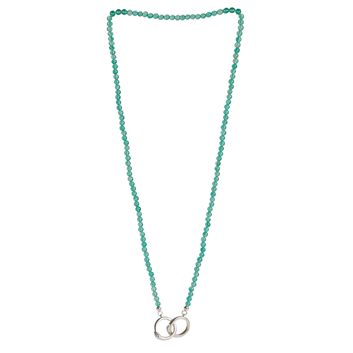 Ouroboros Onyx Necklace Silver