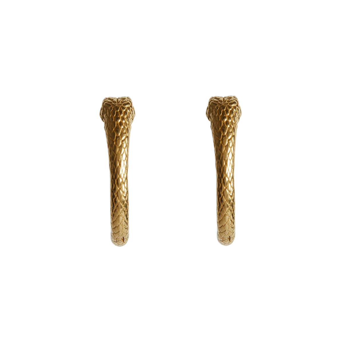 Ouroboros Snake Hoops Gold