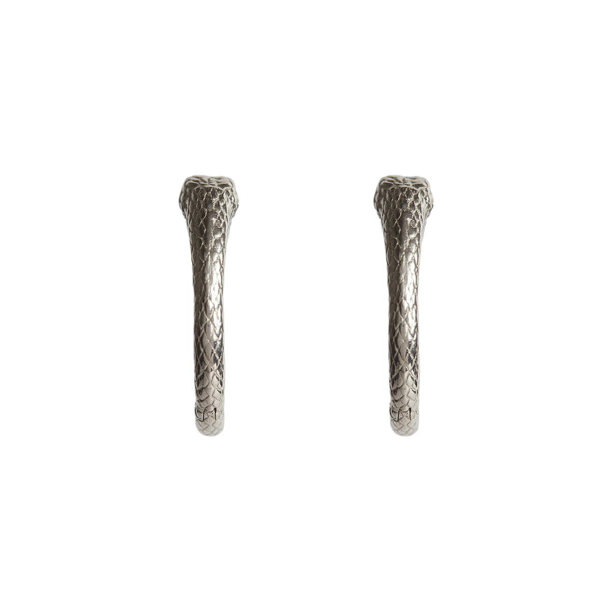 Ouroboros Snake Hoops Silver