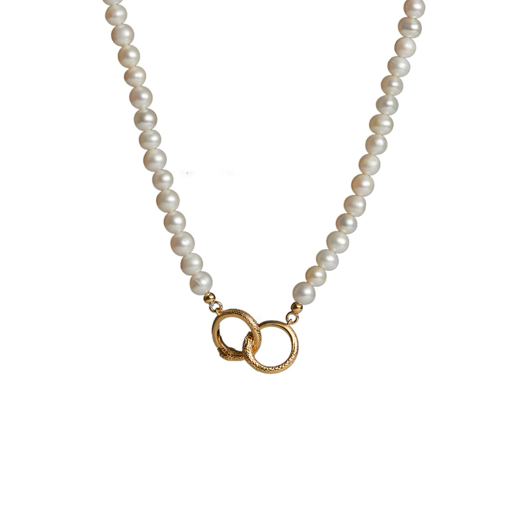 Ouroboros Pearl Necklace