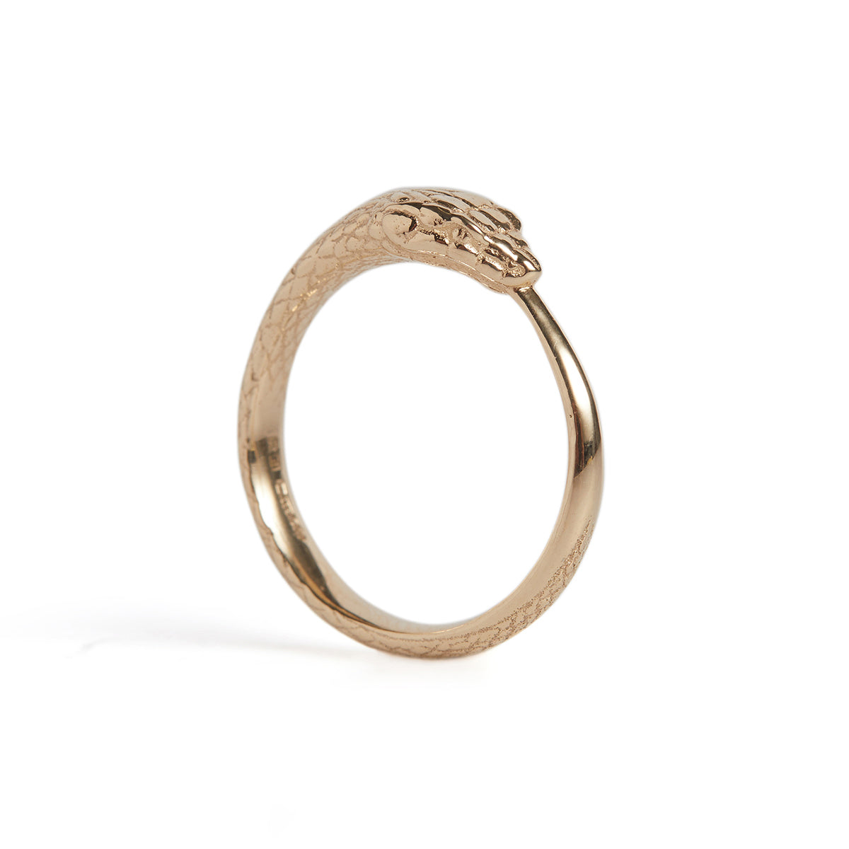 Ouroboros Snake Ring Solid Gold