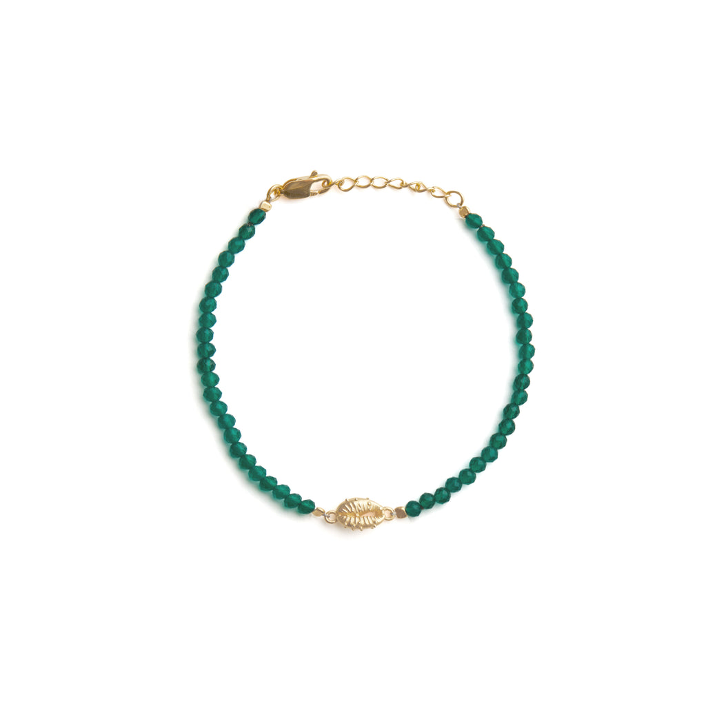 Aphrodite Mini Onyx Bracelet Solid Gold