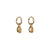 Apollo Green Onyx Mini Hoop Earrings Solid Gold