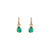 Apollo Green Onyx Mini Hoop Earrings Solid Gold