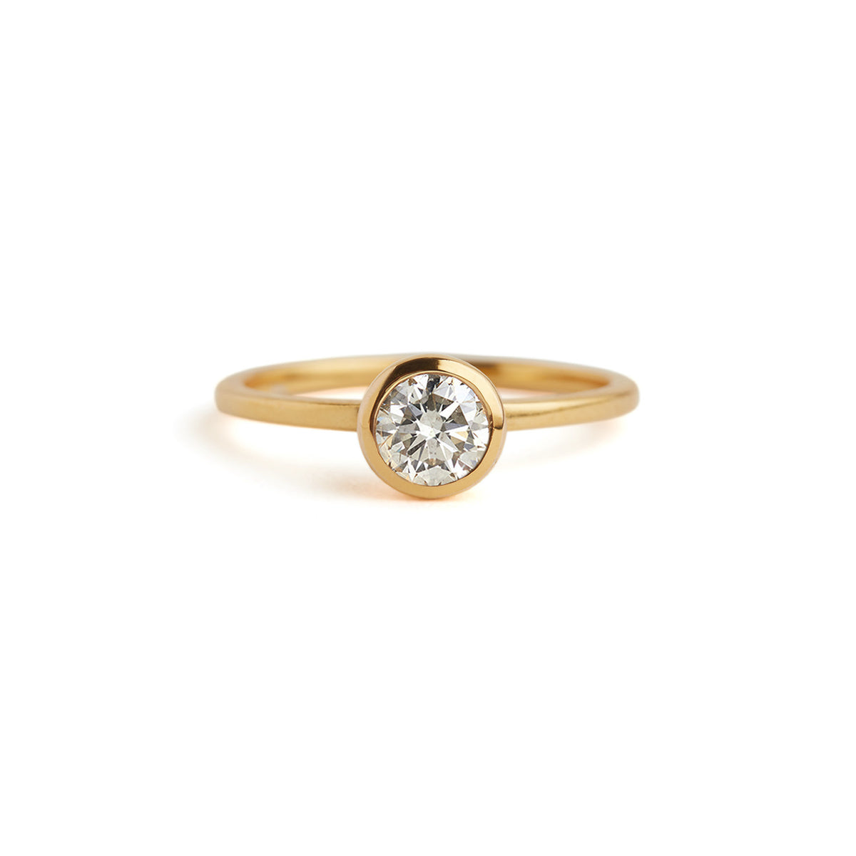 Solitaire Ring Solid Gold