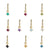 Birthstone Square Charm Hoop Solid Gold