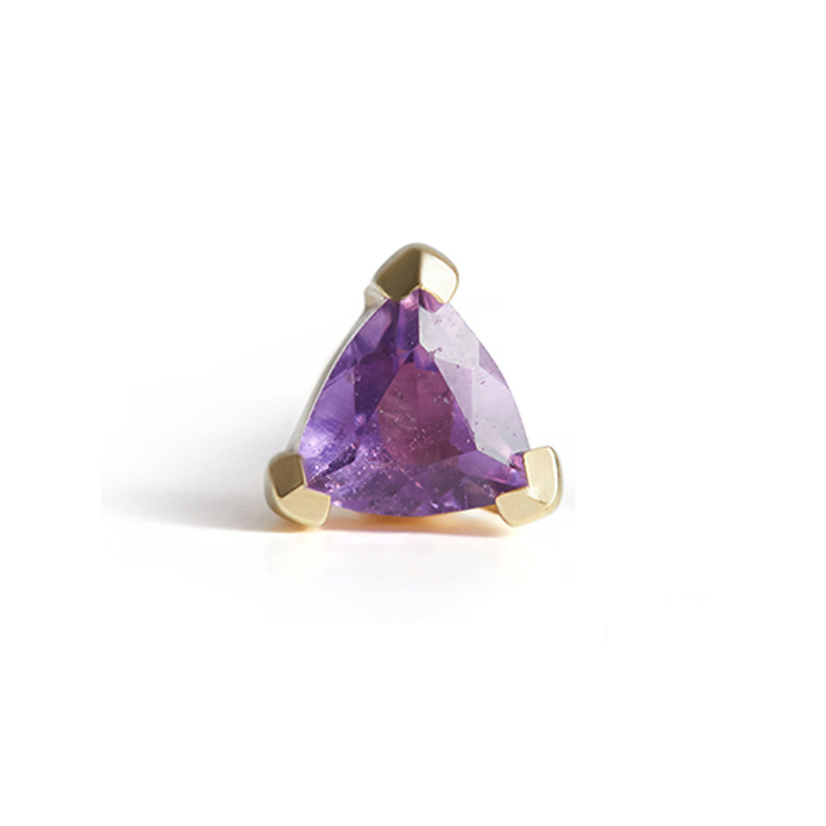 Birthstone Trillion Stud Solid Gold