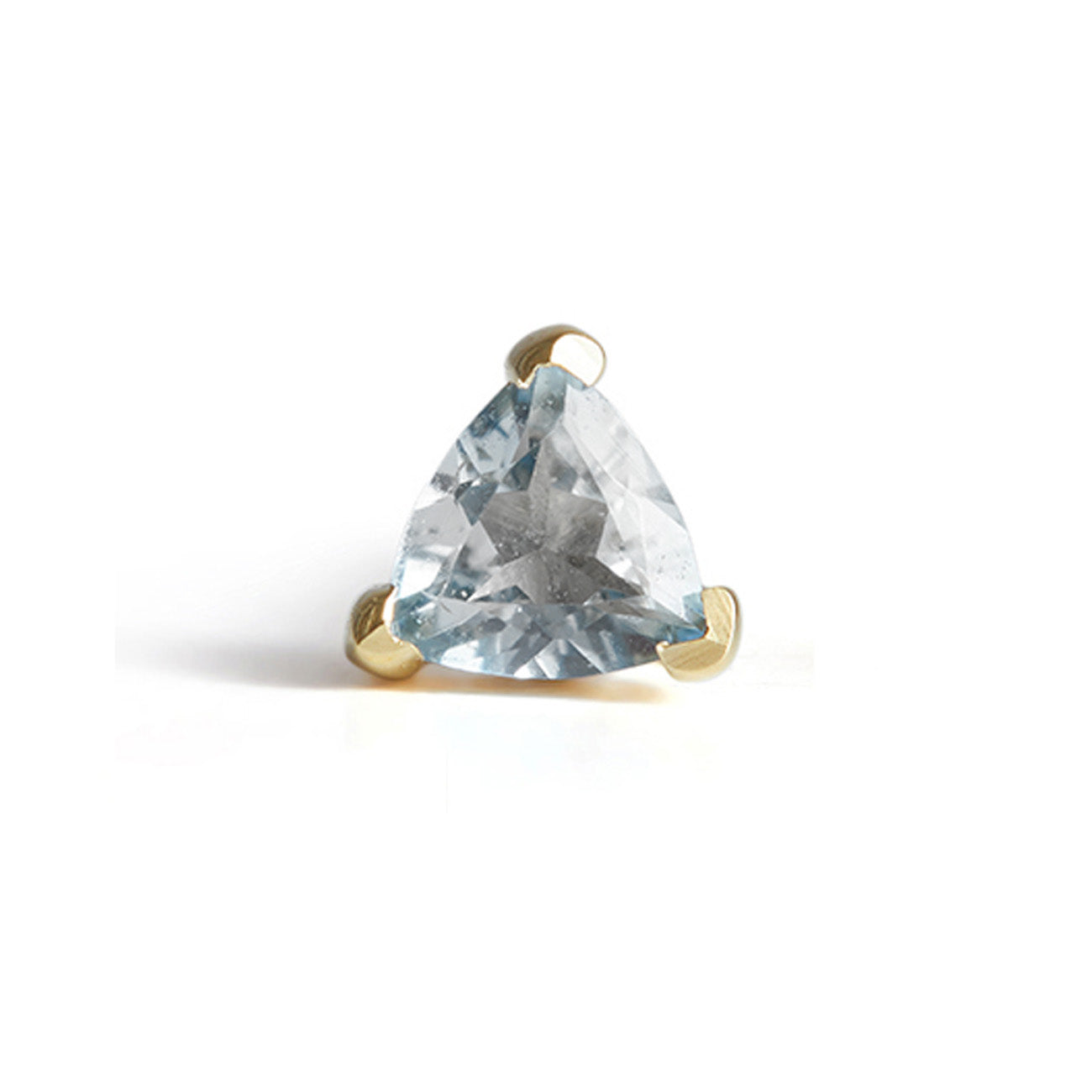 Birthstone Trillion Stud Solid Gold