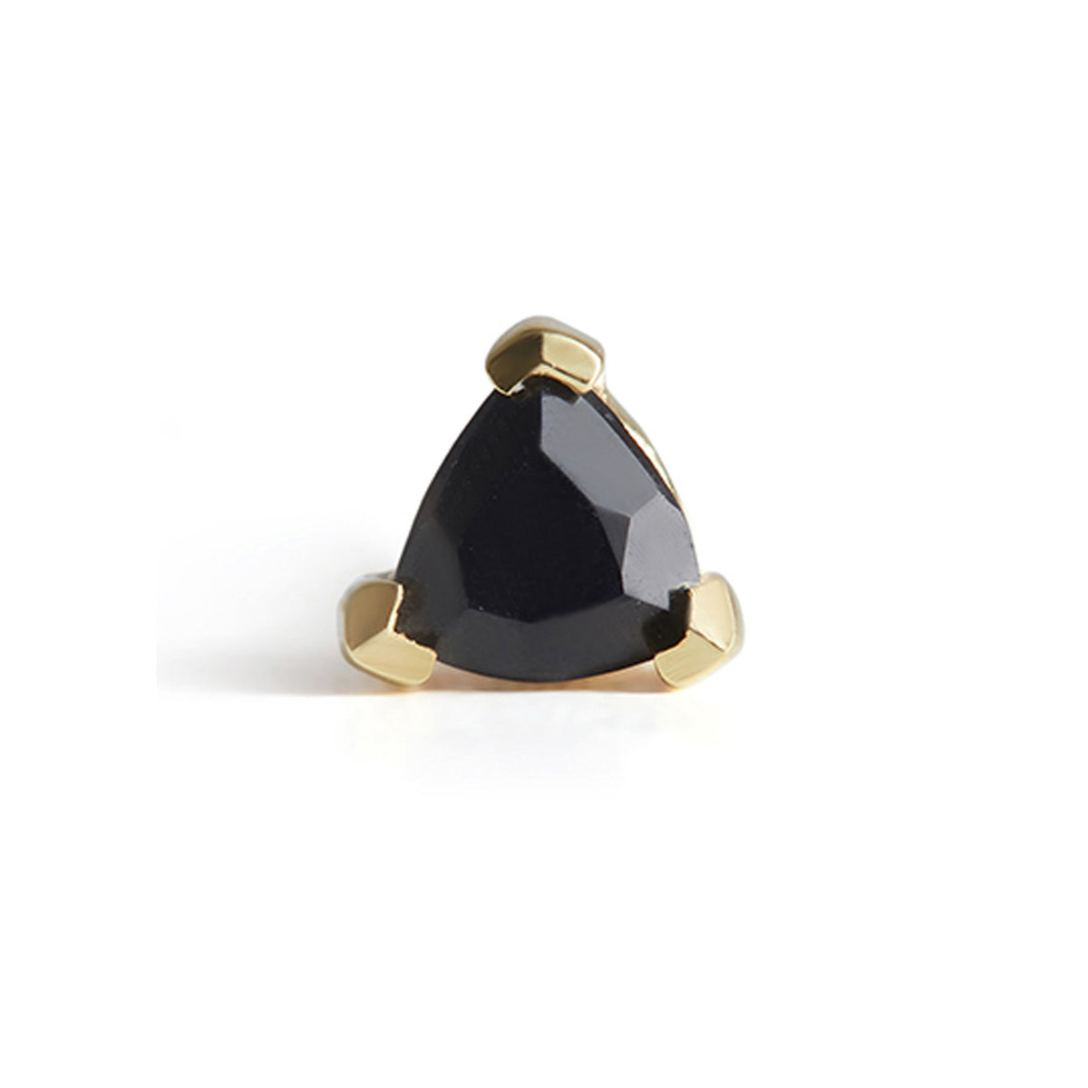 Birthstone Trillion Stud Solid Gold