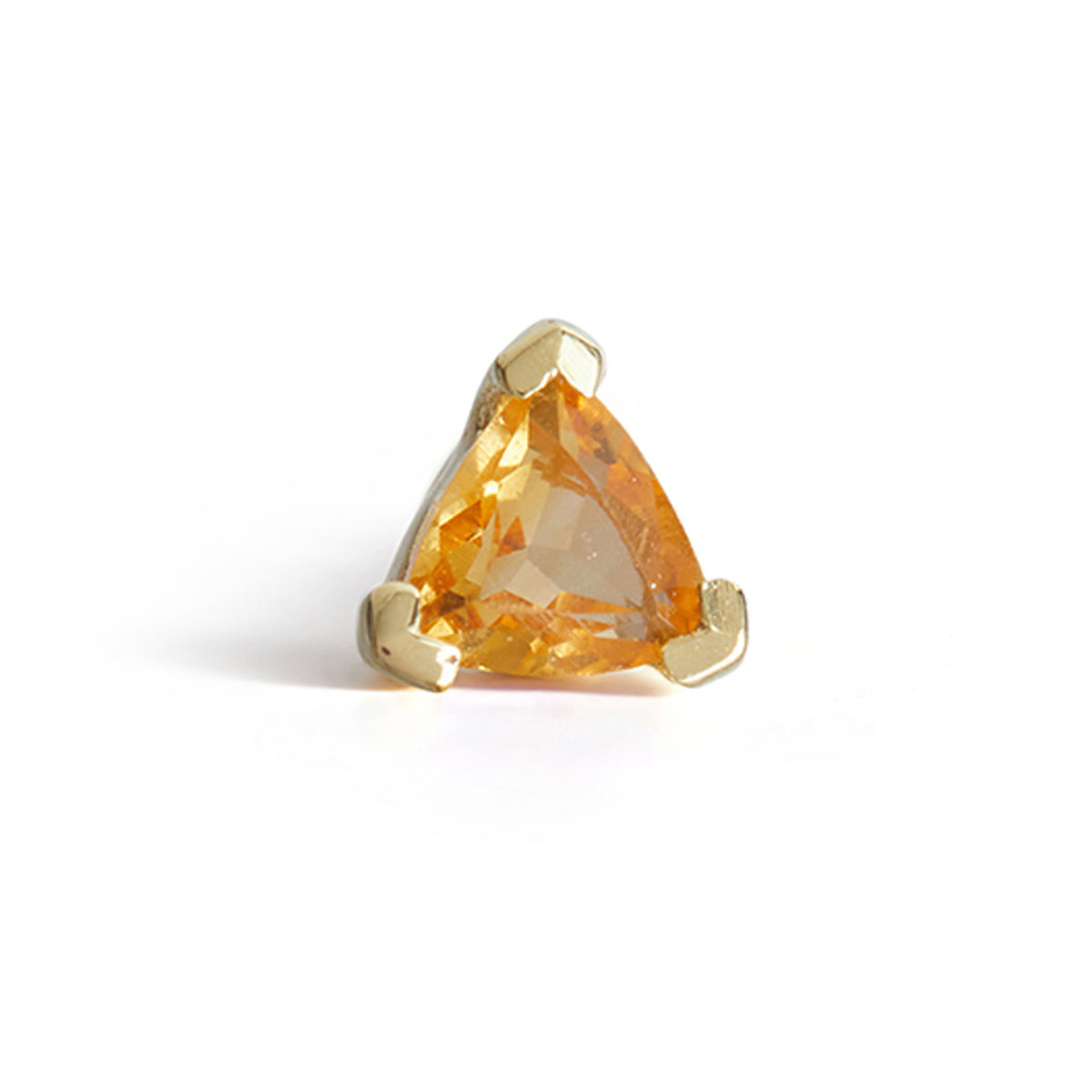 Birthstone Trillion Stud Solid Gold