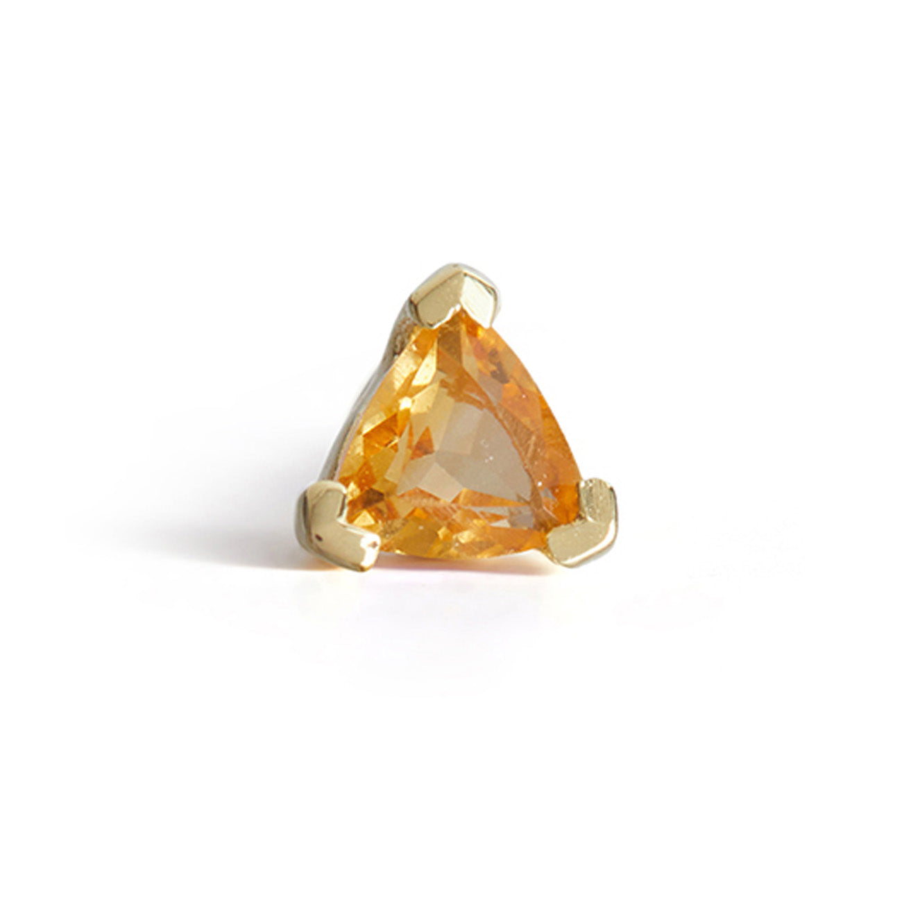 Birthstone Trillion Stud Solid Gold
