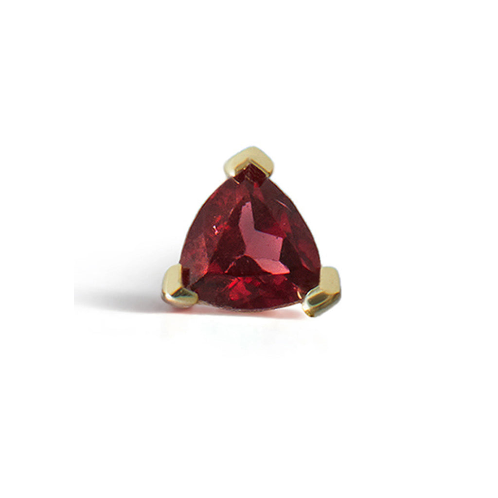 Birthstone Trillion Stud Solid