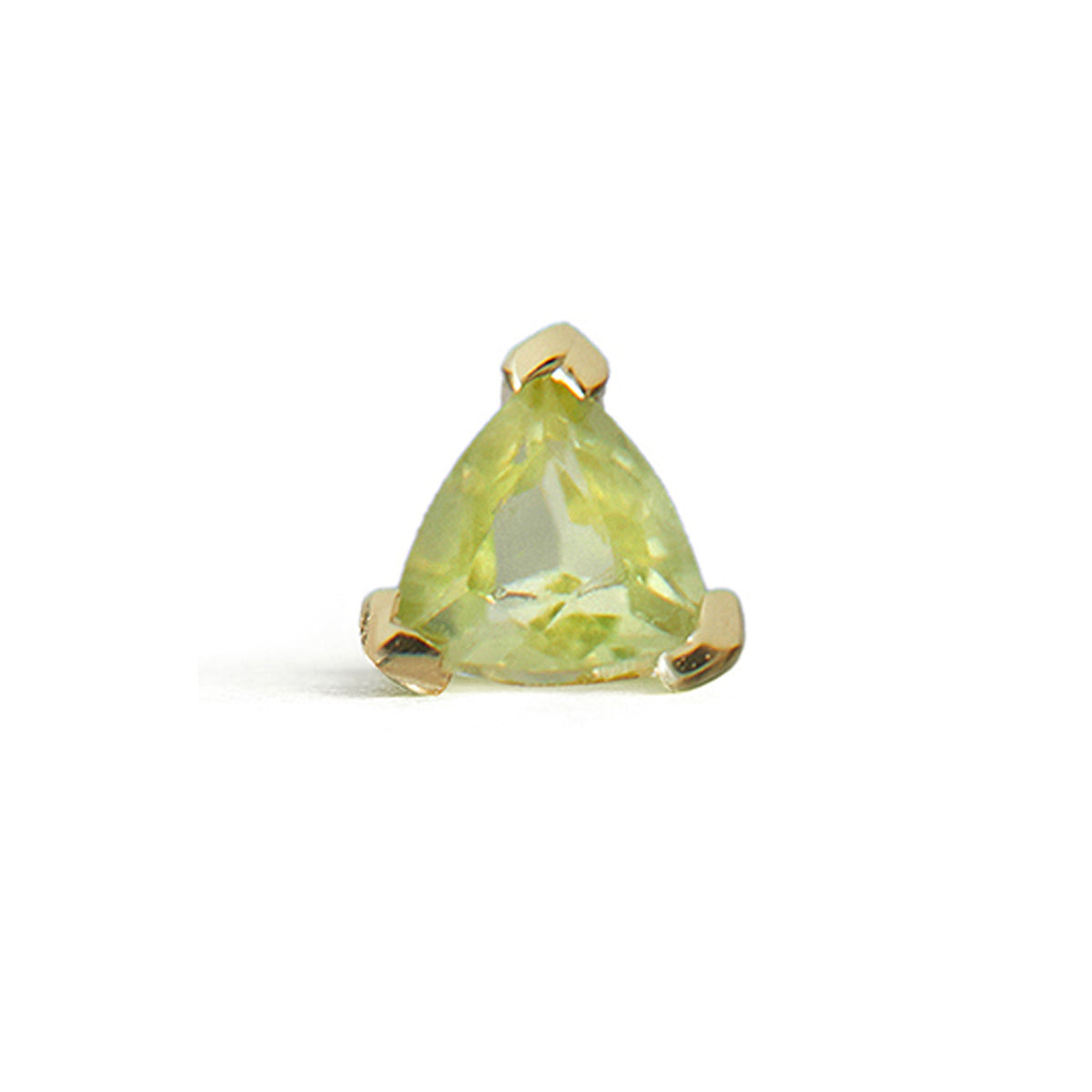Birthstone Trillion Stud Solid Gold