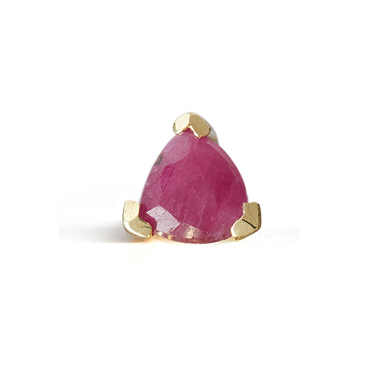 Birthstone Trillion Stud Solid Gold