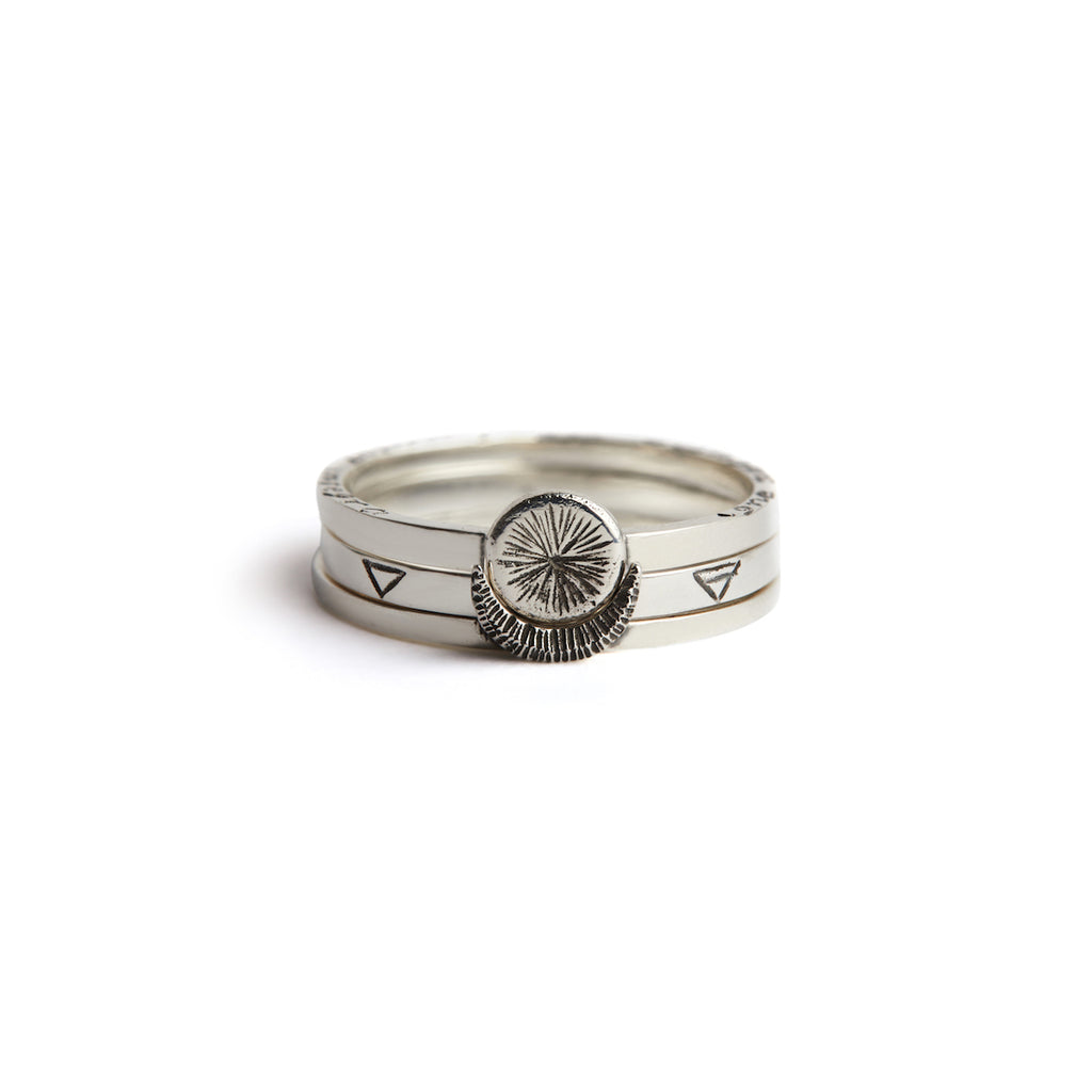 Sun Moon Four Elements Rings Set