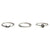 Sun Moon Four Elements Rings Set Silver