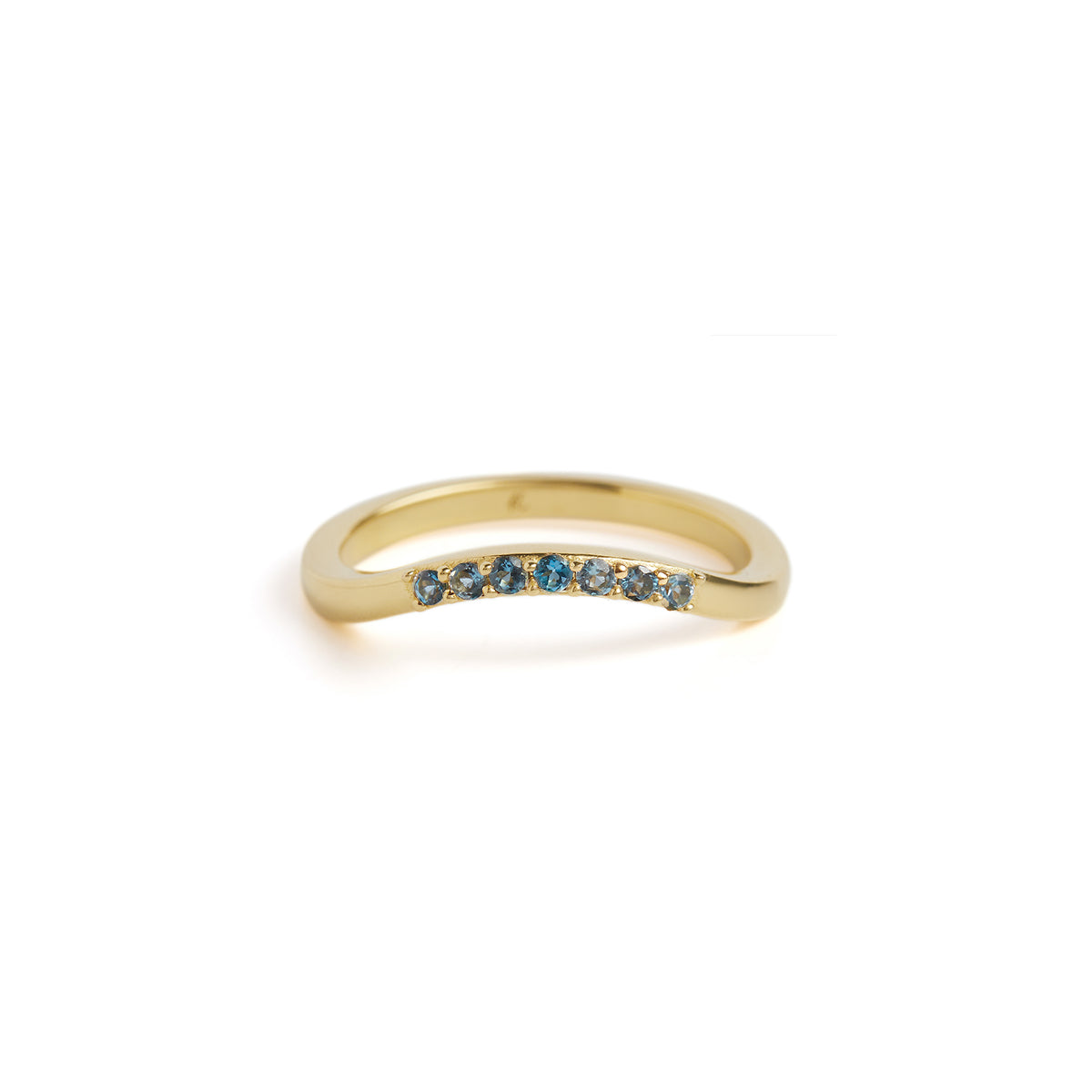 Rays of Light Fine Ring Topaz Solid Gold