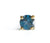 Birthstone Round Stud Solid Gold
