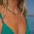 Rays of Light Mini Necklace Emerald Silver