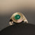 Astral Signet Ring with Green Onyx Solid Gold