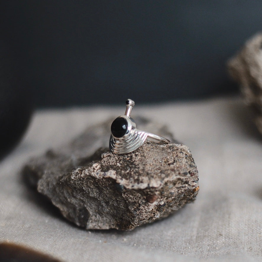 Interstellar Ring Black Onyx Silver
