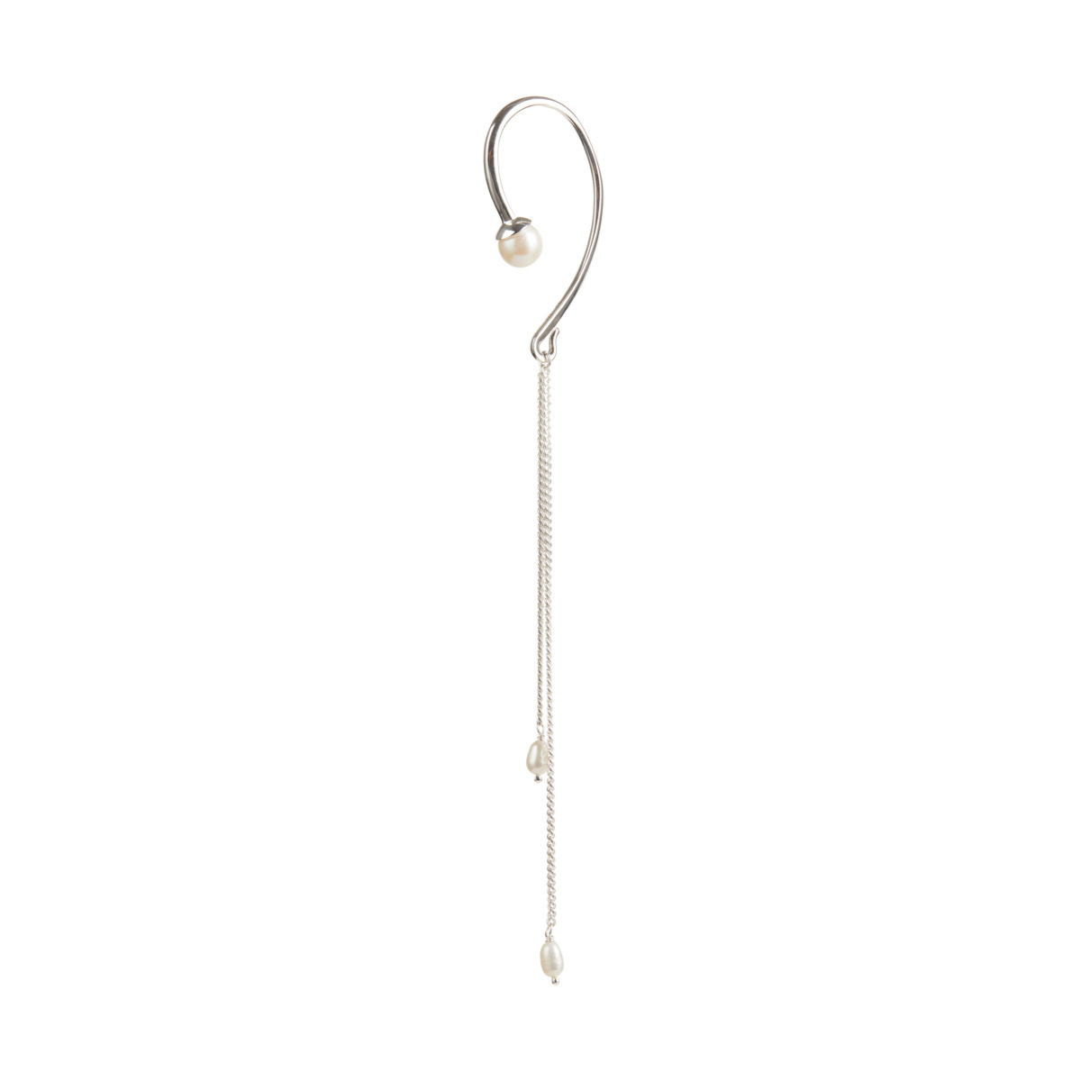 Amphi Pearl Ear Cuff Silver