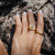 Astral Signet Ring with Labradorite Solid Gold