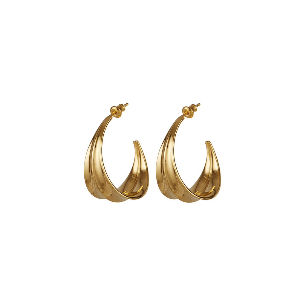 Athena Hoop Earrings Gold Rachel Entwistle