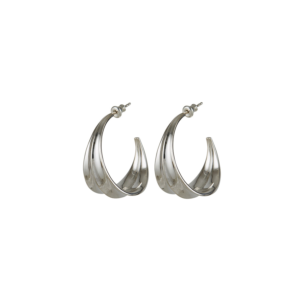 Athena Hoop Earrings Silver Rachel Entwistle