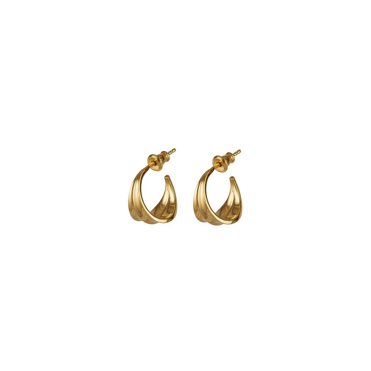 Athena Mini Hoop Earrings Gold