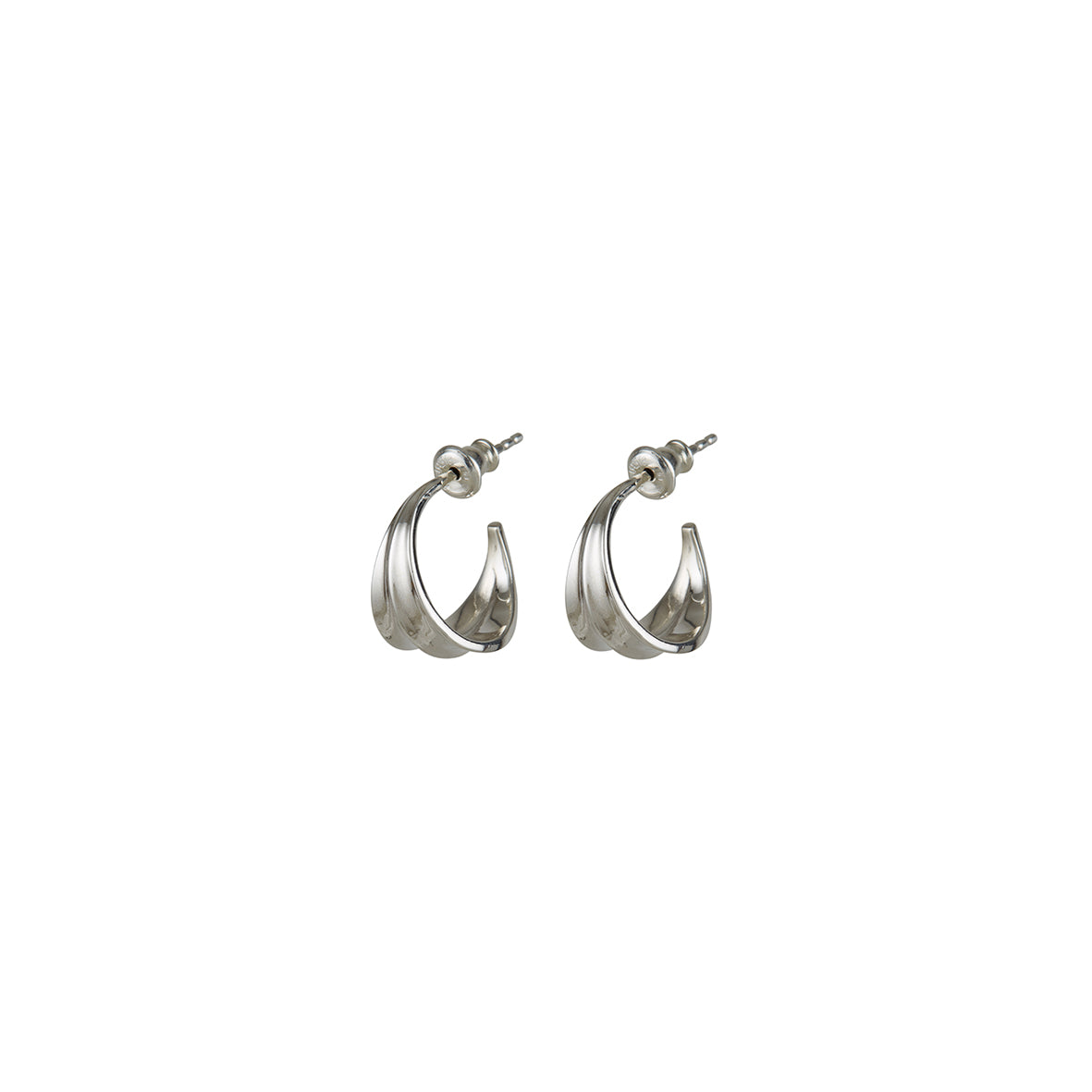 Athena Mini Hoop Earrings Silver