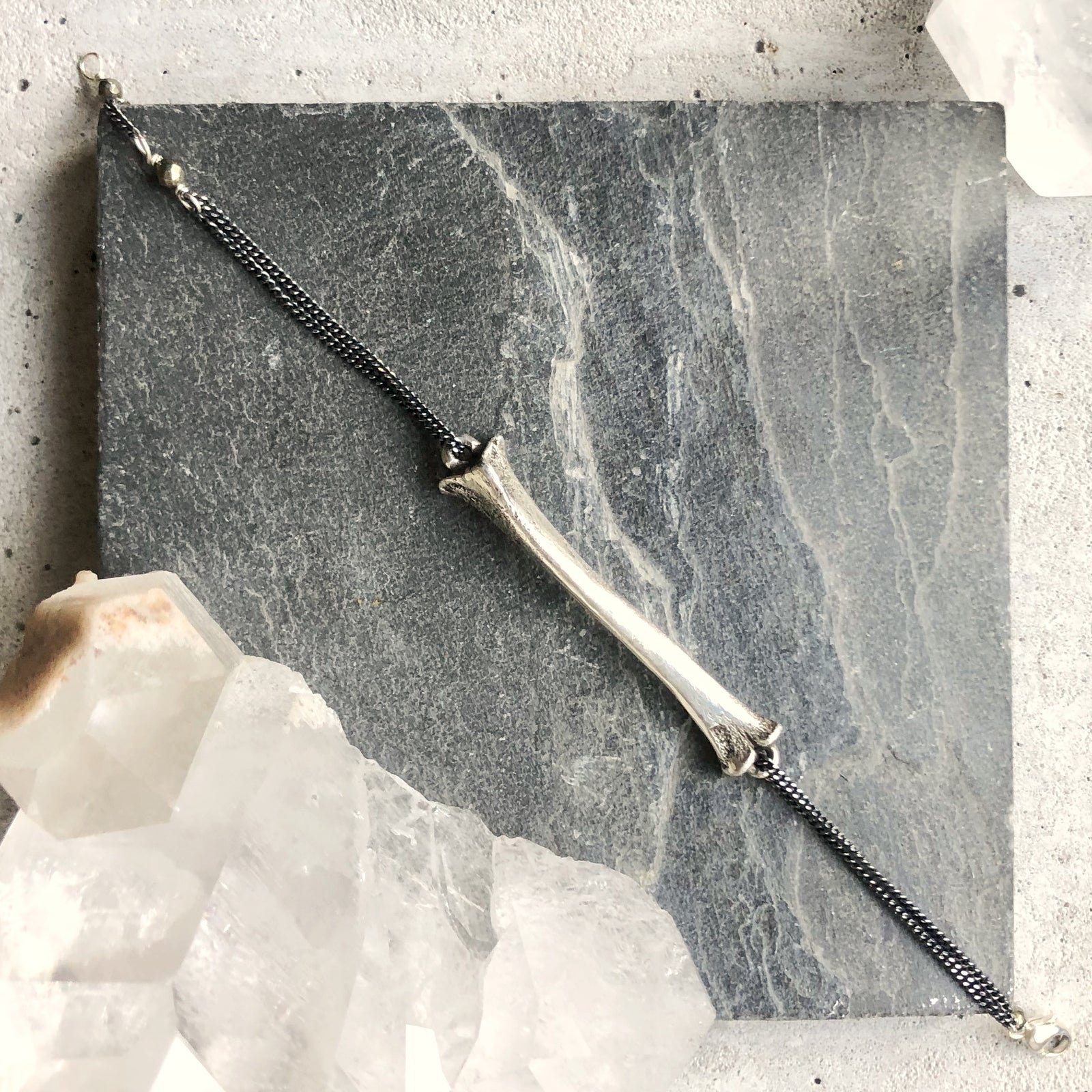 Bone Bracelet Silver