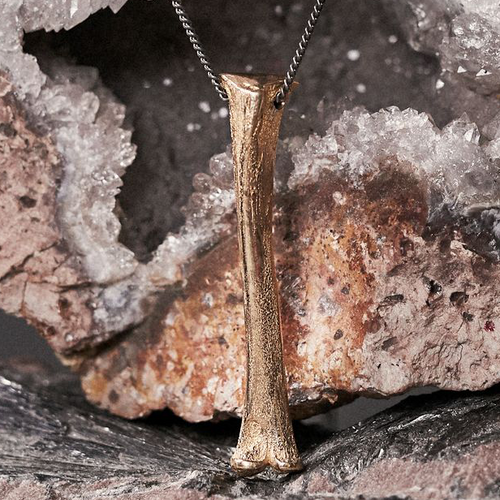Bone Pendant Bronze with Silver Chain Rachel Entwistle