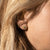 Rays Of Light Studs Gold - Emerald