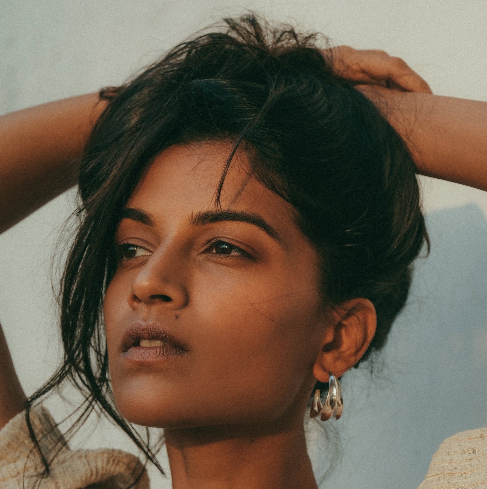 Athena Hoop Earrings Silver