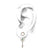 Celestial Mini Ear Jacket Silver with an Emerald