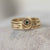 Sun Moon Four Elements Rings Set with Emerald Solid Gold