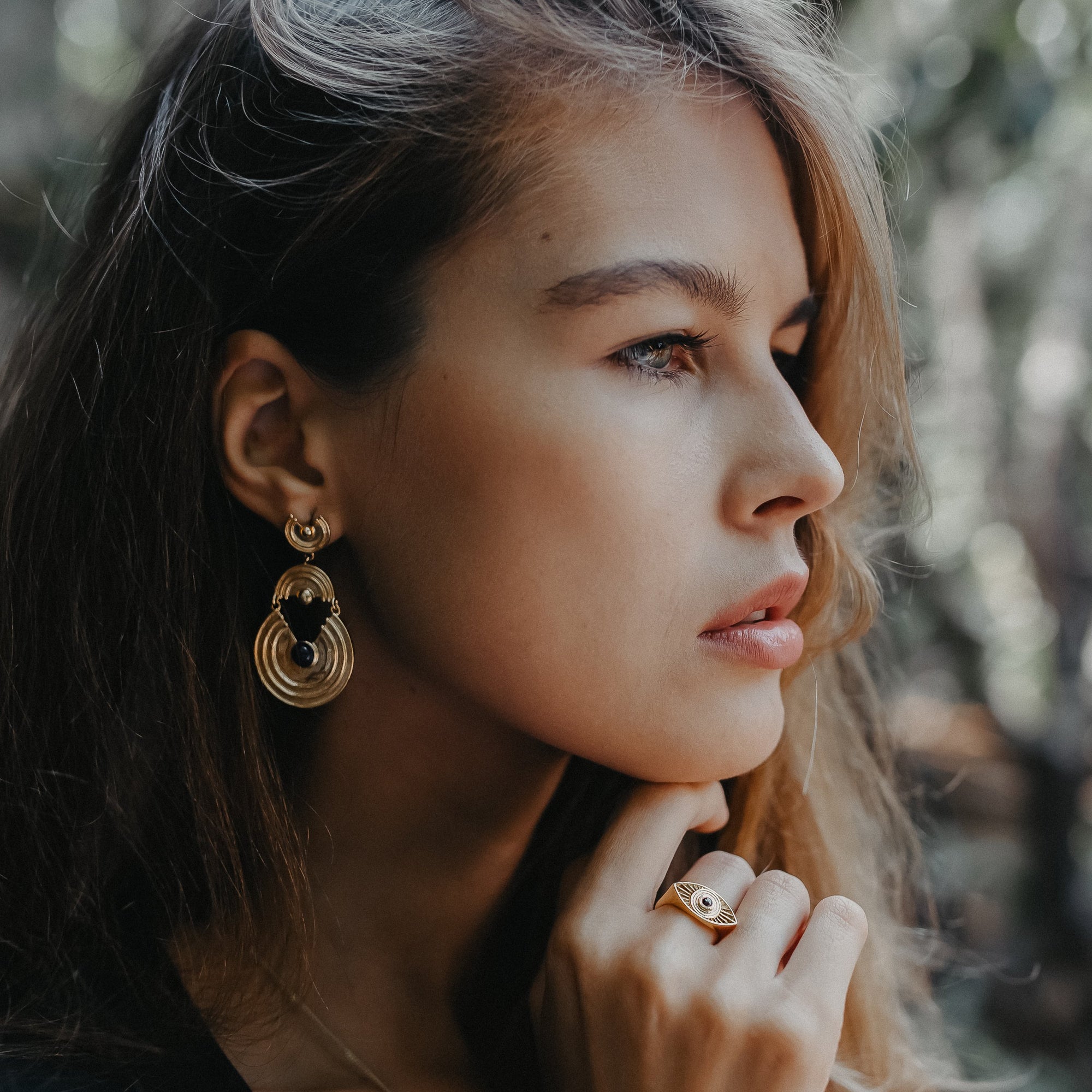 Interstellar Asymmetrical Earrings Labradorite