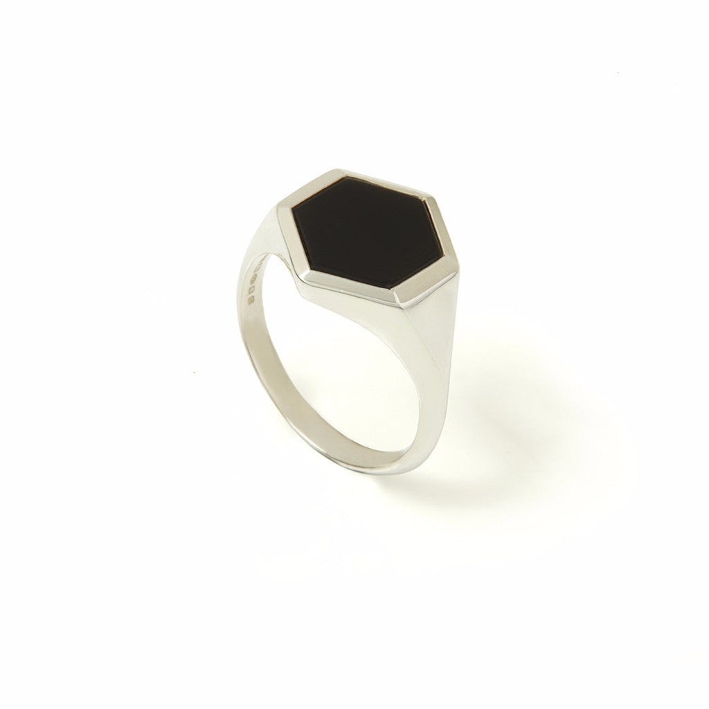 Varro Onyx Ring Silver