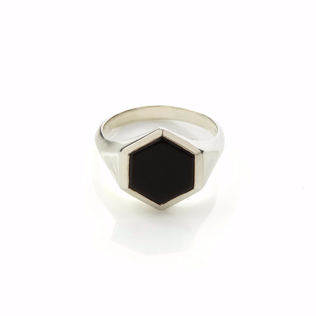 Varro Onyx Ring Silver