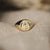 The Creation Signet Ring with Emerald Solid Gold