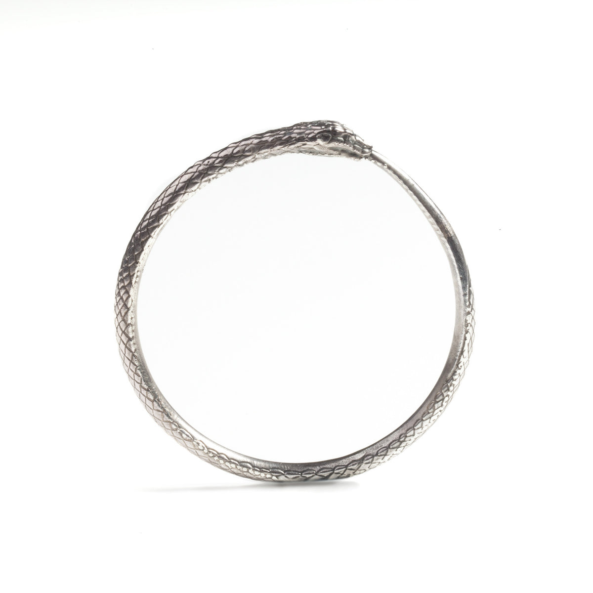 Ouroboros Snake Bangle Silver