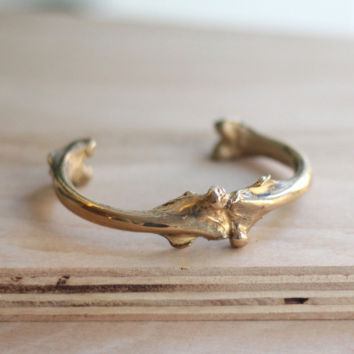 Large Bone Cuff Bronze