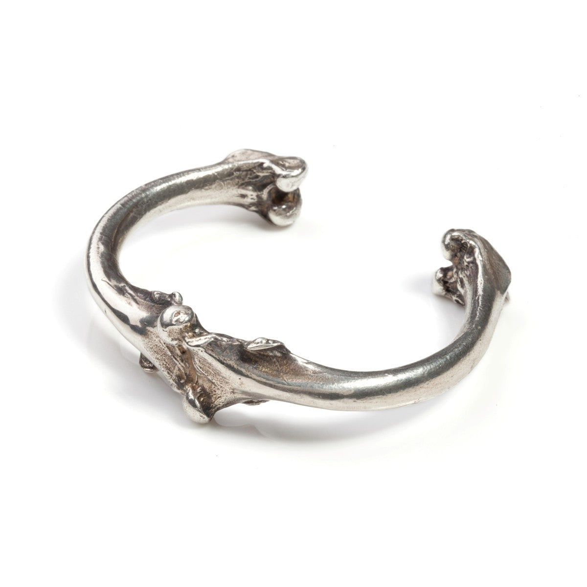 Large Bone Cuff Silver