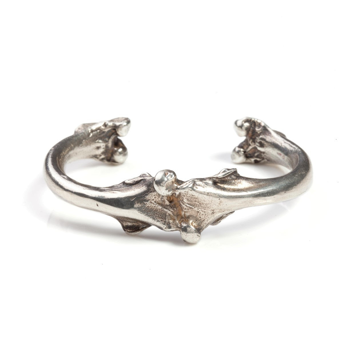 Large Bone Cuff Silver