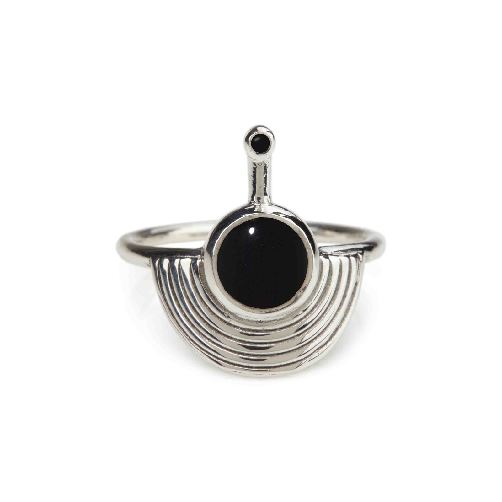 Interstellar Ring Black Onyx Silver